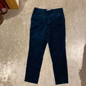 Blue velvet pants